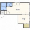 ティルー麻生東 1DKの間取り