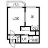 クイーンズフォレスト中島公園 1LDKの間取り