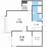 幌西ハイム 1LDKの間取り