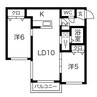 アルシオーネS12 2LDKの間取り