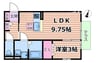 クラインガルテンＡ棟 1LDKの間取り