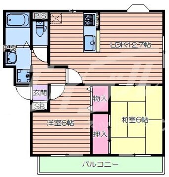 間取図 阪急京都線/摂津市駅 徒歩9分 1階 築25年