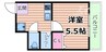 ナンノ第15号館 1Kの間取り