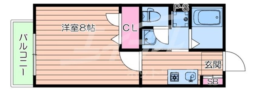 間取図 東海道本線<琵琶湖線・JR京都線>/千里丘駅 徒歩5分 1階 築17年