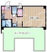 クレールメゾン 1Kの間取り
