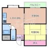 阪急京都線/正雀駅 徒歩15分 3階 築37年 2DKの間取り