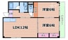 エクセル樋下 2LDKの間取り