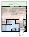 レジア内本町 1Kの間取り