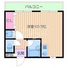 ジュネス別府 1Kの間取り