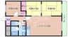 コスモフェアリー 3LDKの間取り
