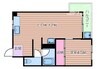 摂津第6マンション 1LDKの間取り