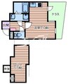 ガレリア千里山ＤＵＥ 1Kの間取り