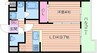 ユリ乃ヒルズ 1LDKの間取り