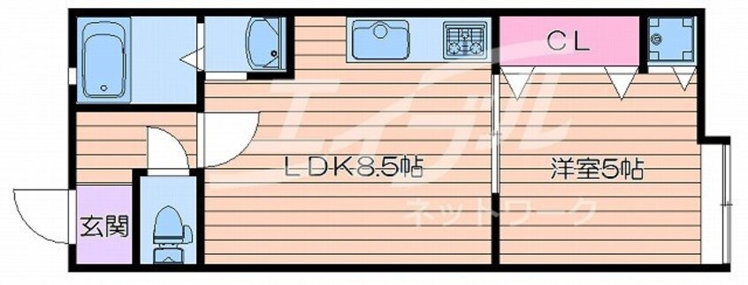 間取図 ミッドコート岸部