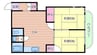 三井マンション 2DKの間取り