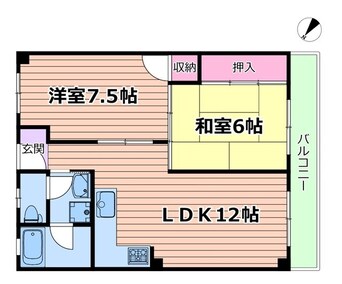 間取図 コウフハイツ片山