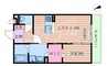 ヘルト・シュトラーセ 1LDKの間取り
