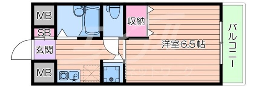 間取図 東海道本線<琵琶湖線・JR京都線>/千里丘駅 徒歩10分 1階 築25年