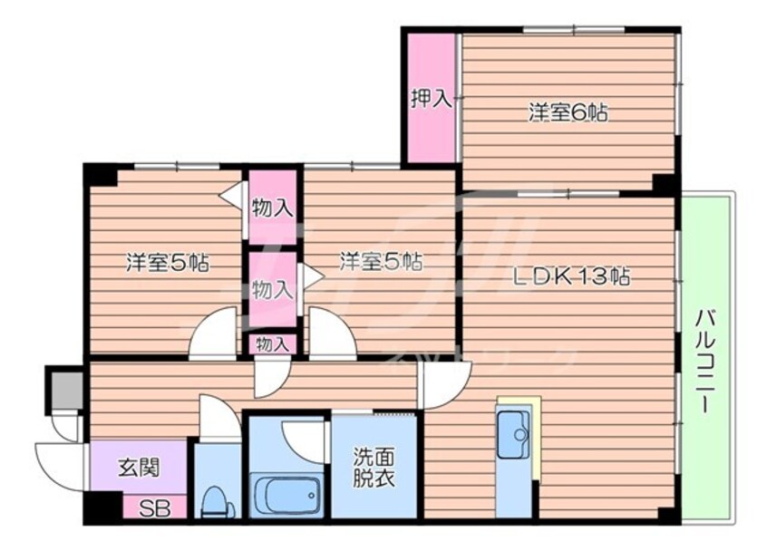 間取図 イーストヴィレッジ宮の前