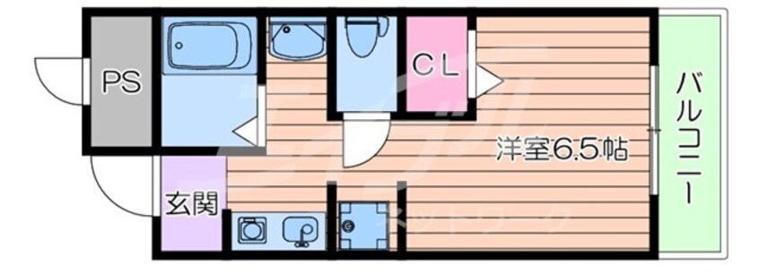 間取図 東海道本線<琵琶湖線・JR京都線>/岸辺駅 徒歩4分 3階 築35年