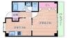 エレガンス千里丘 1DKの間取り