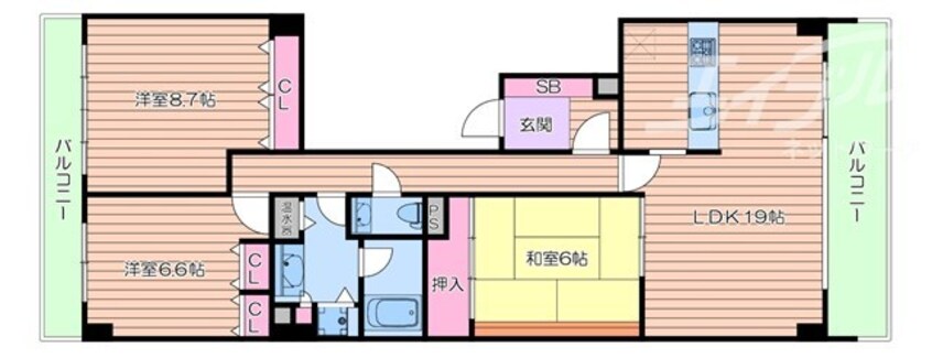 間取図 イトーピア千里万博公園