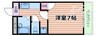 竹内マンション 1Kの間取り