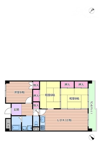 間取図 レジデンス吉川5号棟