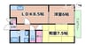 ファミーユ正雀 2DKの間取り