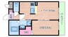 アムールEL・ヨシモト 1LDKの間取り