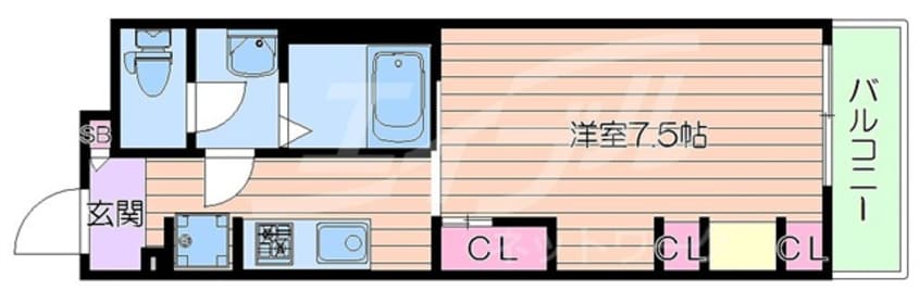 間取図 リブリ・岸辺・OSAKA