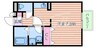 コロデカーサ 1Kの間取り