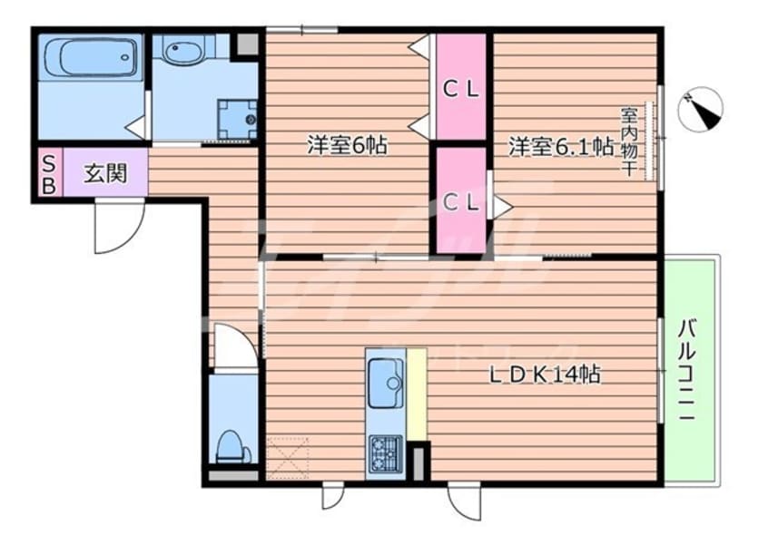 間取図 ソフィアコート鳥飼　A棟