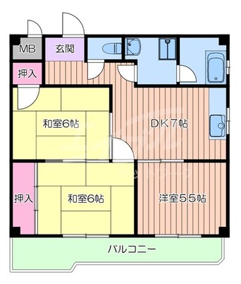 間取図 サンシャトー山本