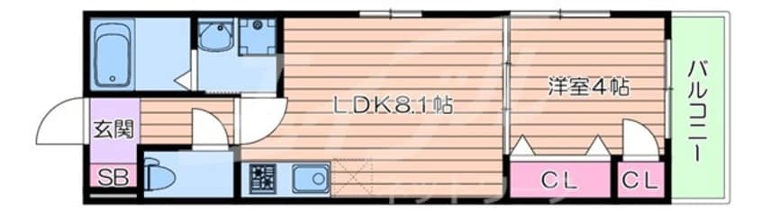 間取図 F asecia vert