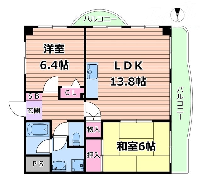 間取り図 ハイム・リバーサイド南吹田