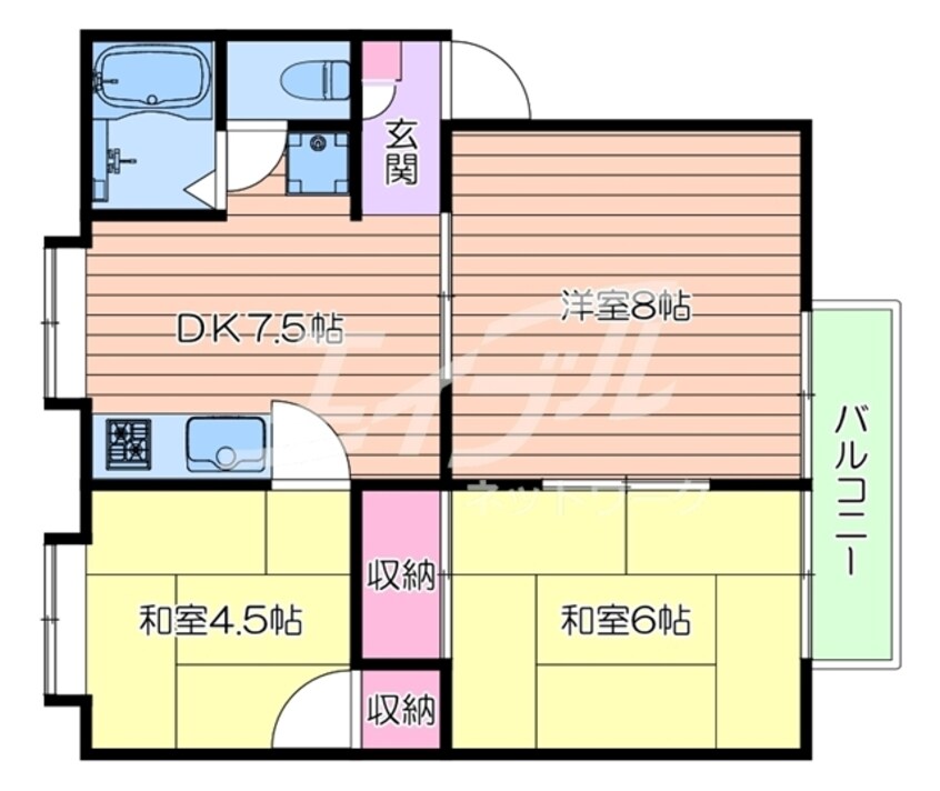 間取図 阪急千里線/吹田駅 徒歩7分 1階 築35年