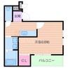 フジパレス吹田寿町Ⅱ番館 1Kの間取り