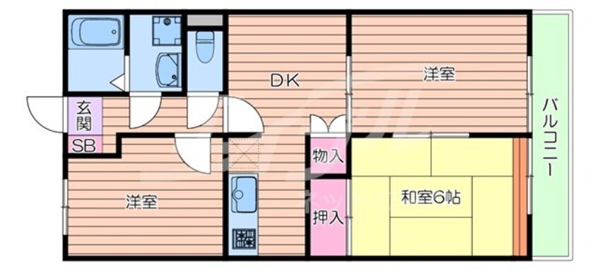 間取図 サンビレッジ摂津C棟