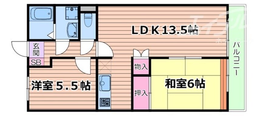 間取図 サンビレッジ摂津C棟