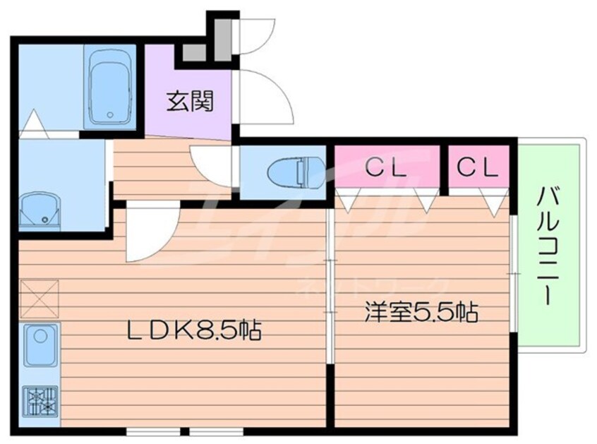 間取図 フジパレス吹田清和園Ⅰ番館