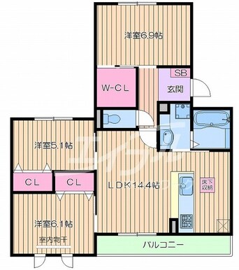 間取図 セレナ 710