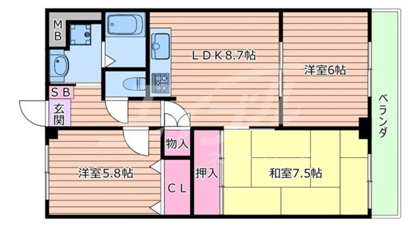 間取図 アルバ摂津