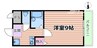 メゾン南江口 1Kの間取り