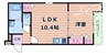 フジパレス上新庄Ⅲ番館 1LDKの間取り