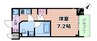 クレアートアドバンス北大阪 1Kの間取り