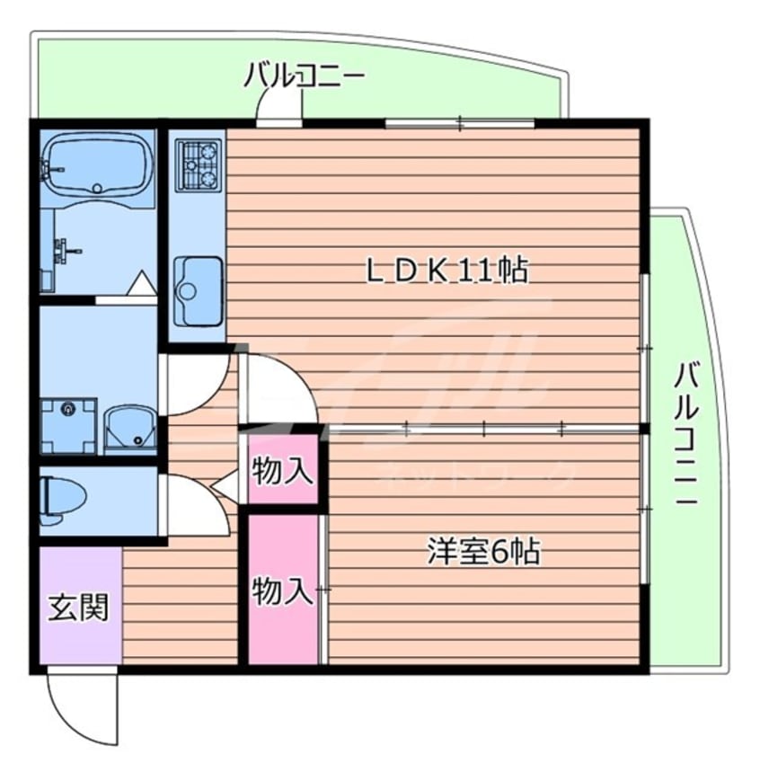 間取図 キャニスコート上新庄
