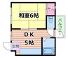 阪急京都線/上新庄駅 徒歩6分 1階 築30年 1DKの間取り