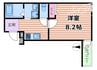 フジパレス菅原公園 1Kの間取り