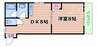 ニューコバヤシ 1DKの間取り